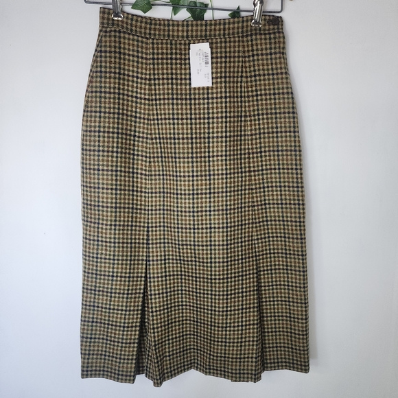 Blarney Woollen Mills Pure Wool Houndstooth Skirt Ireland NWT - Picture 4 of 10